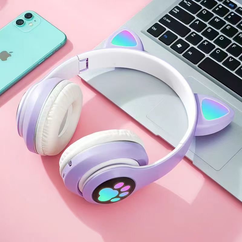 STN-28 Cat Ear Wireless Headset – Foldable Over-Ear Bluetooth 5.0